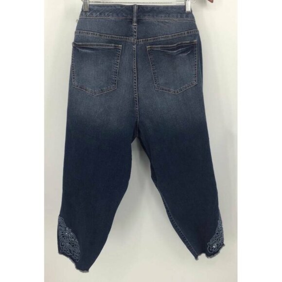 TORRID Jeans 22W Blue Darkwash Denim Skinny Embroidery Stretch New 6874 - Picture 3 of 7